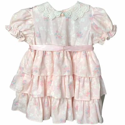 Vestido vintage de encaje floral rosa Princesscore Foto 1 de 4