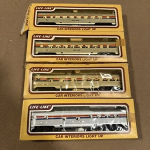 LIFE LIKE HO AMTRAK 4 CARS LIGHTS MODELS 9545, 8053, 9451 (2) - Picture 1 of 8