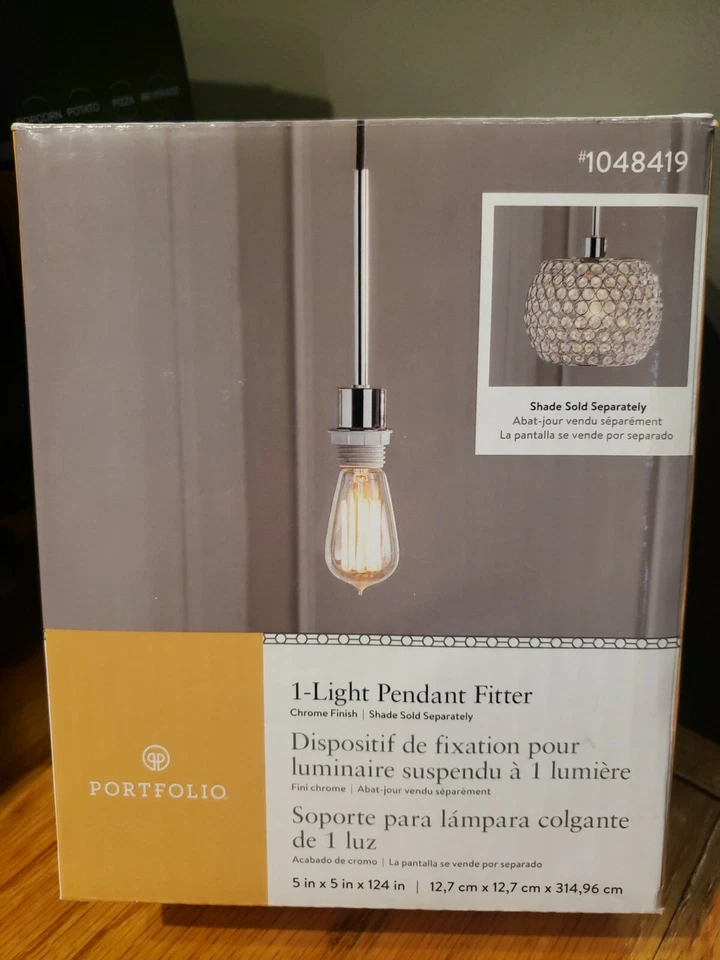 Set of 3 Portfolio Chrome Pendant Light Pendant Item #1048419