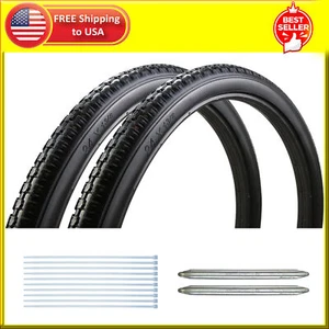 Wheelchair Rear Wheel Solid Tires (Pair) 24X1 3/8" PU Non Pneumatic Tires - Picture 1 of 10