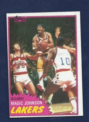 1981 TOPPS BASKETBALL #21 MAGIC JOHNSON  LAKERS HOF RAZOR SHARP!!! G234 - Image 1 of 2