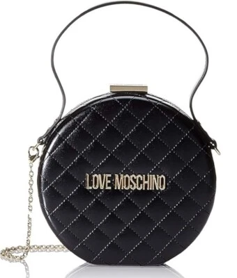 Love Moschino Black Circular Chain Faux Leather Handbag NWT! - Image 1 of 4
