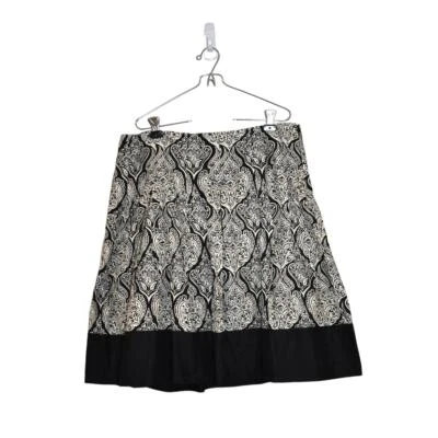 Apt. Falda 9 Talla 16 Negra Blanca Algodón Cachemira Forrada Girada Foto 1 de 4