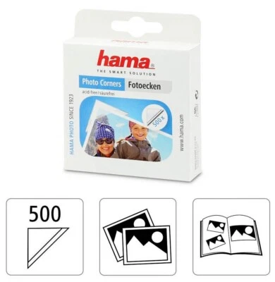 500 HAMA Fotoecken Photo Corners Fotokleber selbstklebend 10mm - Bild 1 von 3