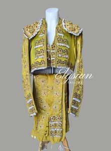 Custom Made Men's Embroidered Yellow Matador Jacket for Cosplay Theater Outfit - Picture 1 of 11