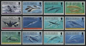 Georgia del Sur 1994 - Mié-No. 219-230 ** - MNH - Ballena, Ballena, Delfín - Imagen 1 de 1