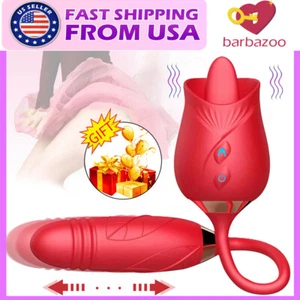 For Rose-Licking-Vibrator-Nipple-Clit-Oral-Women-Rechargeable-Toy-use Lubricants - Picture 1 of 12