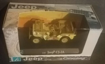 Cararama 1/43 Scale Military Jeep Willy's Tan Camo - Image 1 of 4