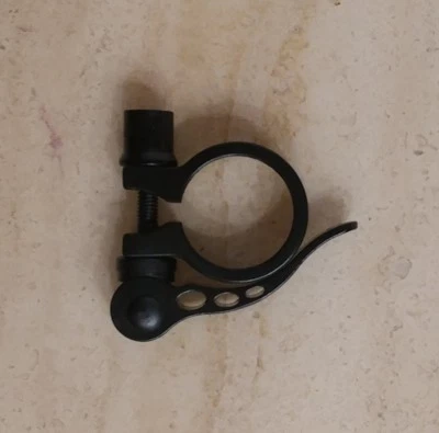 Bicicleta de liberación rápida Tija de sillín negra Abrazadera de asiento Cuello Aluminio MTB Bicicleta de carretera Foto 1 de 4