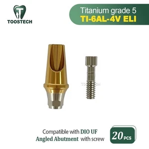 Pilar angular cementado Ti 20 piezas pilar angular titanio se adapta a DIO UF 15 grados - Imagen 1 de 11