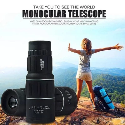 Hot 16x 52mm Monocular Telescope Camera Zoom Hiking Hunting Scopes High Power - Image 1 of 4
