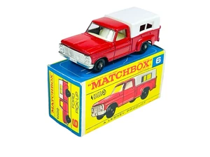 Matchbox Lesney No. 6 Black Base Chrome Grille Ford Pick-Up Truck w/F Box - Picture 1 of 13