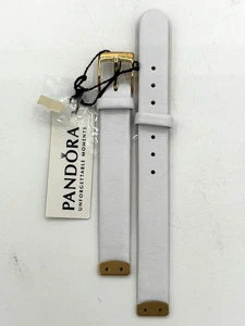 Pandora Uhrenarmband Echtleder Weißgoldfarbene Schließe 882061WH 13mm - Bild 1 von 4