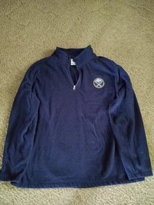 Buffalo Sabres 1/4 Zip Pullover Knights Apparel Men's Size Large NHL Blue - Picture 1 of 9