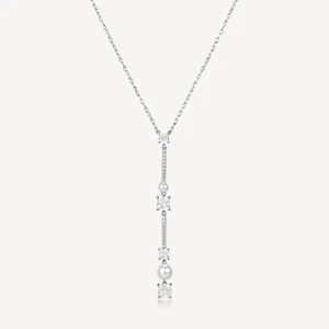 BROSWAY FANCY COLLANA DA DONNA CON PERLE E ZIRCONI IN ARGENTO 925 FIW169 - Foto 1 di 5