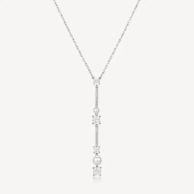 BROSWAY FANCY COLLANA DA DONNA CON PERLE E ZIRCONI IN ARGENTO 925 FIW169 - Immagine 1 di 4