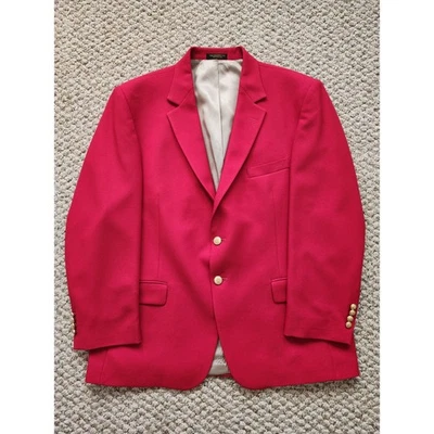 Vintage 80's Men's Red Sportcoat 46R  Tailored in the USA Classic - Image 1 of 4