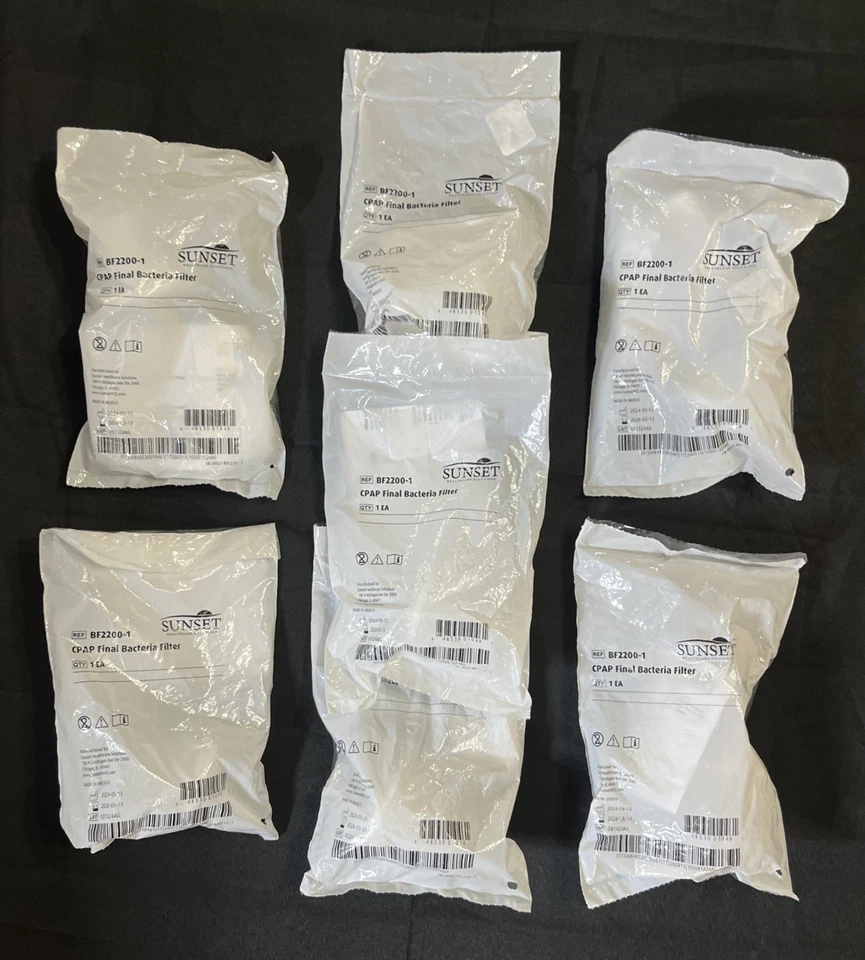 Sunset Healthcare Solutions CPAP Final Bacteria Filter BF2200-1 x5