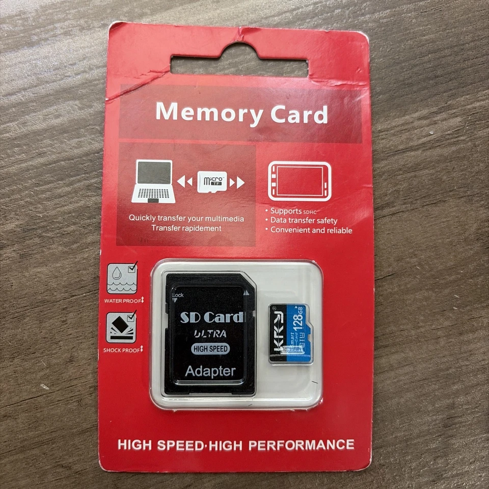 128GB TF Card Flash Memory Card Ultra High Speed with Adapter - Image 1 of 1