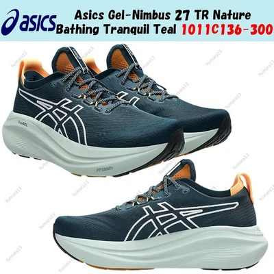 Asics Gel-Nimbus 27 TR Nature Bathing Tranquil Teal 1011C136-300 Taglia Uomo - Immagine 1 di 4