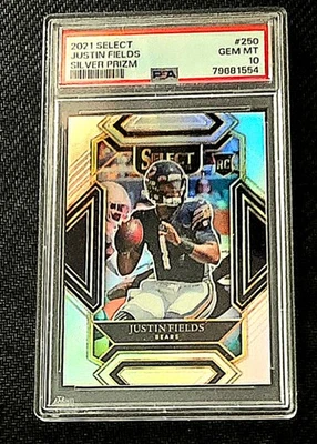 2021 Select - Silver Prizm Rookie Justin Fields PSA 10 Bears Steelers Jets - Image 1 of 2