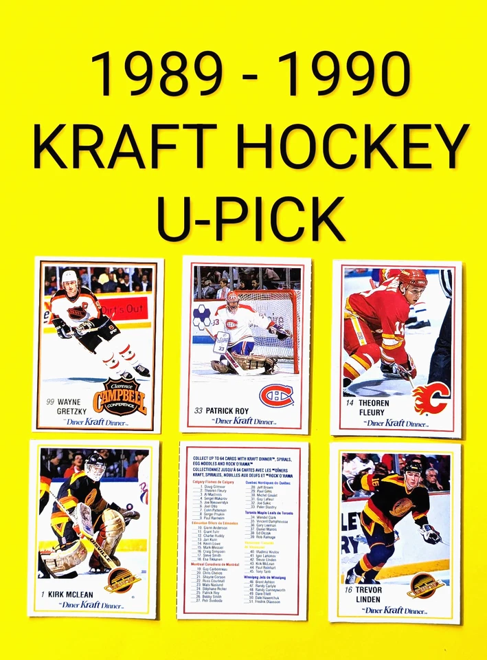1989-90 Kraft Dinner Hockey Cards  U-Pick (1-64) - Image 1 of 1