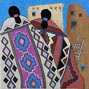 Needlepoint Handpainted Sundance Designs Adobe Dreams 10x10 - Picture 1 of 4