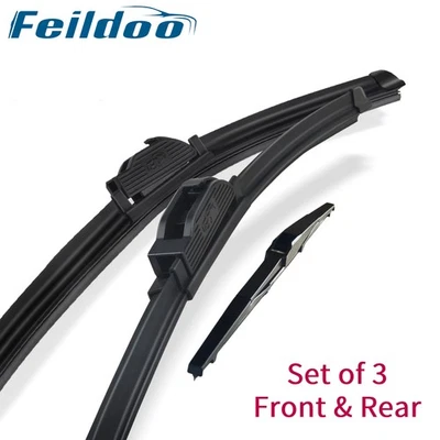 Feildoo 24"19"14" Front Rear Wiper Blades Fit for 2013-2010 Mazda 3 Sport, 3pc - Image 1 of 4