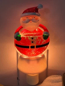 Christmas night light Santa water globe AA356 - Picture 1 of 5