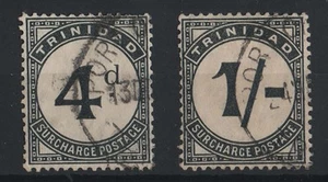 Trinidad 1905 Postage Due wmk MCA 4d, 1s sgD13, 17 fine used cat £70 - Picture 1 of 1