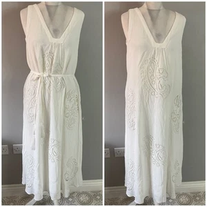 BNWT Phase Eight Esmae Rose white embroidered midi dress UK 12 new belt occasion - Picture 1 of 9