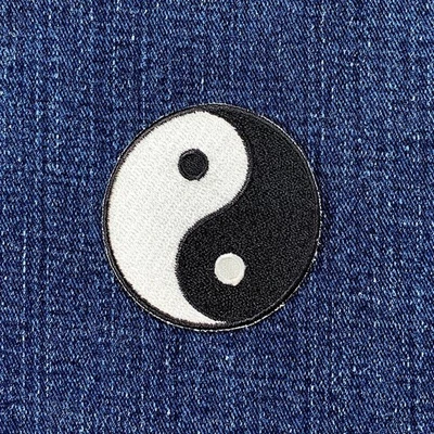 Yin Yang Patch - Embroidered Balanced Forces & Dualism Badge 2" (Iron On) - Image 1 of 2