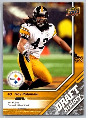 2009 Upper Deck Draft Edition Troy Polamalu Pittsburgh Steelers #164 - Image 1 of 2