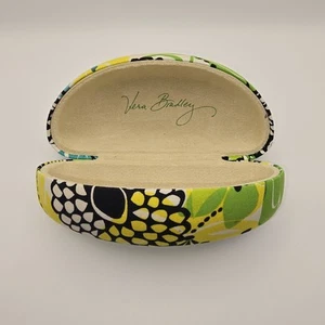 VERA BRADLEY Clamshell Glasses Case Floral Green Blue Hard Case -194 - Picture 1 of 3