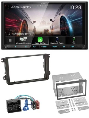 Kenwood MP3 2DIN USB DAB Bluetooth Autoradio für VW T6 2015-2019 schwarz - Bild 1 von 4