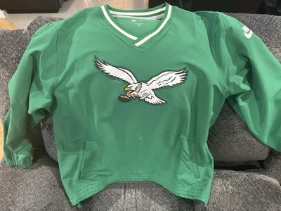 Philadelphia Eagles Nike Sideline Pullover Windshirt Kelly Green NWOT - Image 1 of 3