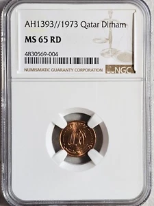 Qatar 1 Dirham 1973 NGC MS 65 RD - Picture 1 of 2