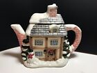 The Village Teapot Collectables Winter Cottage By Annie Rowe Stern House Gifts