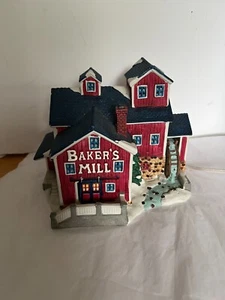 Lemax Retired Christmas Baker's Mill Porzellan beleuchtetes Haus - Bild 1 von 5