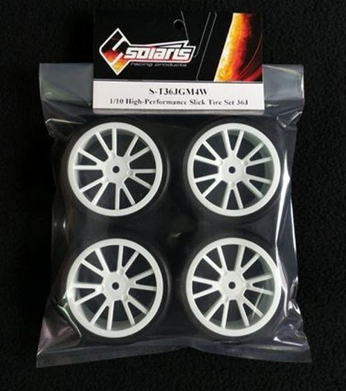 Solaris S-T36JGM4W 1/10 High Performance Slick Tire Set (36J) RC Car Tamiya Xray - Image 1 of 1