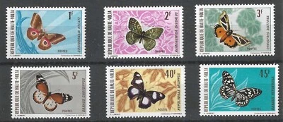 UPPER VOLTA  Scott # 244-249 MLH BUTTERFLIES/MOTHS- Great Price! Take a look! - Image 1 of 3
