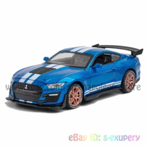 Ford Mustang Shelby GT500 1:32 Model Car Alloy Diecast Toy Vehicle Kid Gift Blue - Picture 1 of 8
