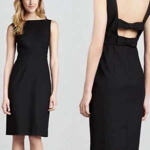 Kate Spade Joyann ärmelloses Kleid Schleife hinten offen schwarz Größe 8 - Bild 1 von 12