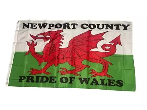 Newport County FC Flagge 5 Fuß mal 3 Fuß - Shirt Schal Abzeichen Poster Aufkleber - Bild 1 von 1