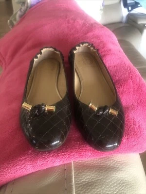 Lilly Pulitzer 芭蕾平底鞋 6.5 码深棕色皮革 — 第 1/4 张图片