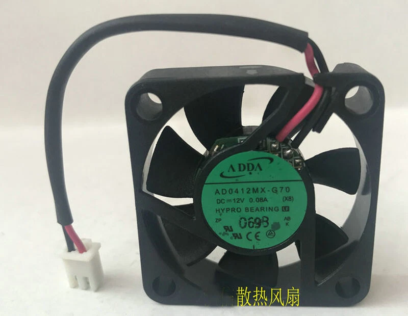 1PCS ADDA AD0412MX-G70 DC 12V 0.08A Cooling Fan Cooler Fans Heat Sink 40*40*10mm - Image 1 of 1
