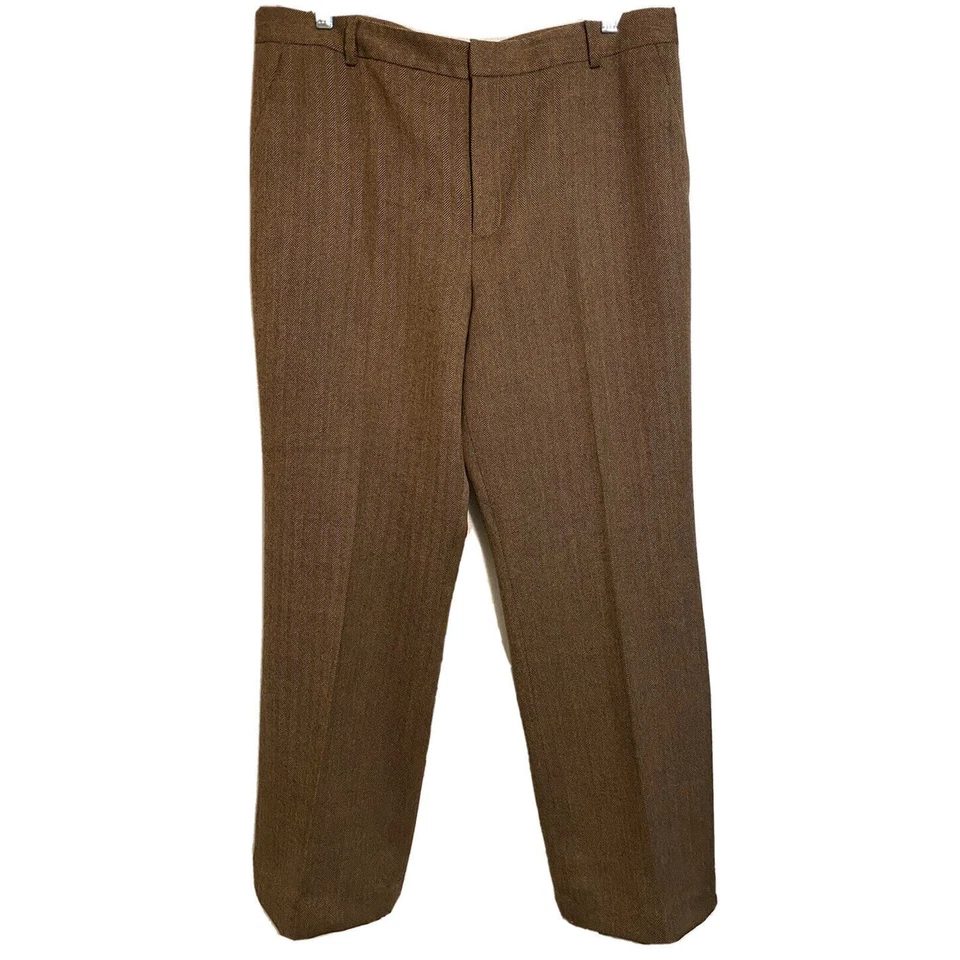 Pantalones Chaps 100% Lana Para Mujer Talla 16 Pantalones Biz Career Informales Peso Medio Forrados Foto 1 de 4