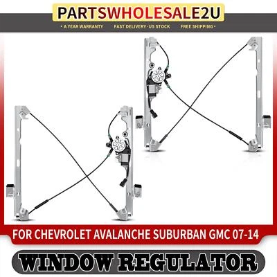 2x Reguladores de ventana delantera con motor para Chevrolet Avalanche Suburban GMC 07-14 Foto 1 de 4