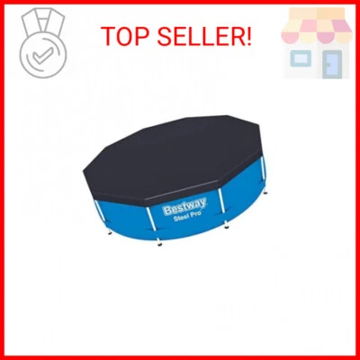 Bestway Flowclear PVC Round 10 Foot Pool Cover for Above Ground Frame Pools with - Image 1 of 2