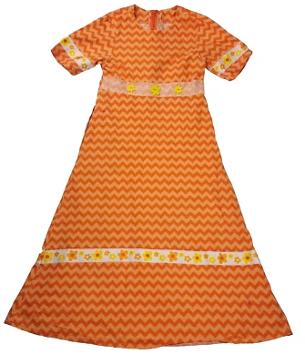 Vestido Amish Menonita Niñas Hecho a Mano 26" Busto/28" Cintura/41" Largo - Modesto Foto 1 de 4